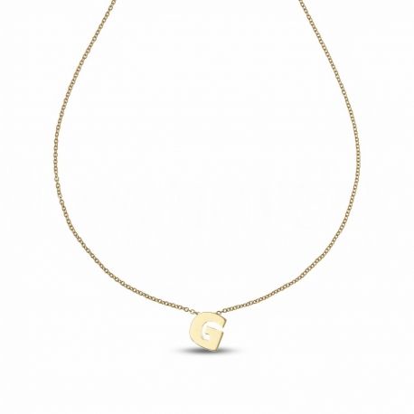 Necklace with Letter G in Yellow Gold 18k