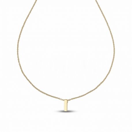 Necklace with Letter I in Yellow Gold 18k