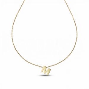 Necklace with Letter M in...