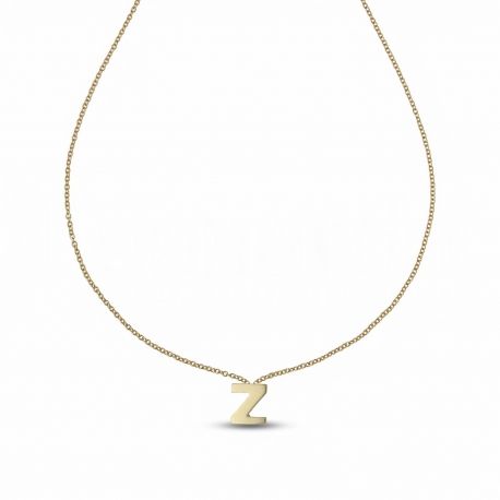 Necklace with Letter Z in Yellow Gold 18k