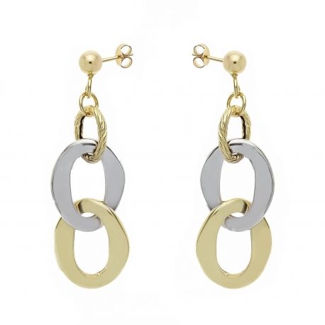 Women's Chain Earrings in 18K Gold