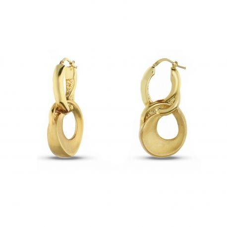 Pendientes Oval oro amarillo 18k pendientes