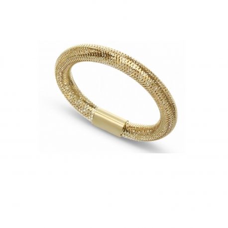 Amarillo oro pie elástico anillo 18k