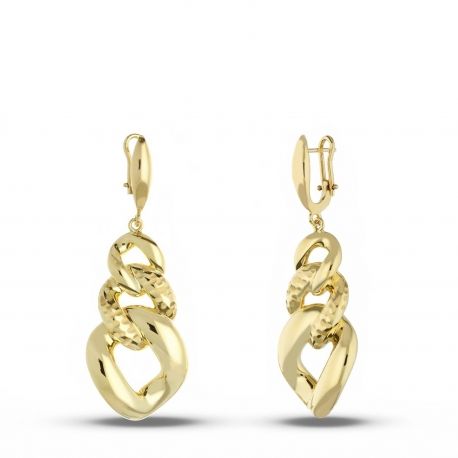 Boucles d'oreilles pendantes Grumetta en or jaune 18 carats