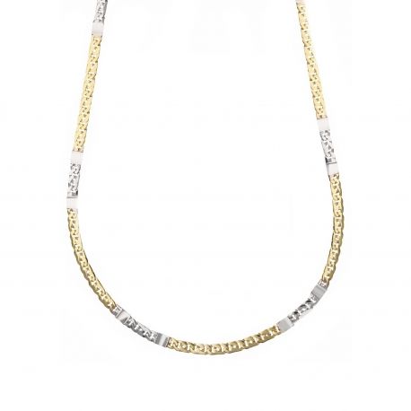 Yellow Gold and White Gold Plated Chain 18 Carats