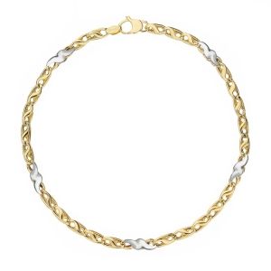 Armband Man in 18k wit en...