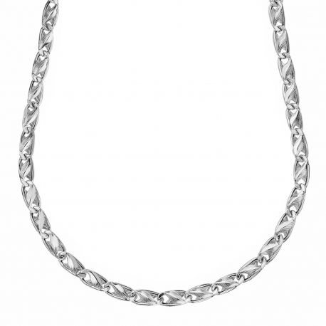 Men's Necklace in White Gold 18 Carats