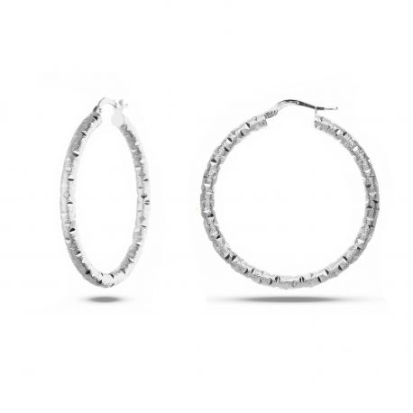 Boucles d'oreilles en Or blanc 18k