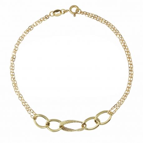 Pulseira de corrente feminina em ouro amarelo 18 Carats