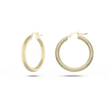 18k Yellow Gold Circle Earrings