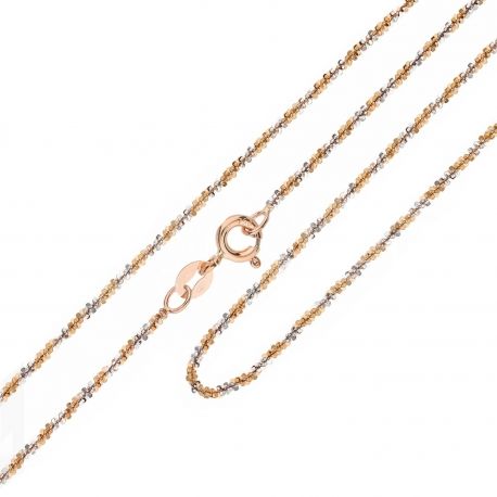 Catenina Margherita en or blanc et rose 18k