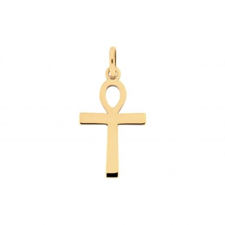 Colgante Amarillo de la Cruz de Oro 18k