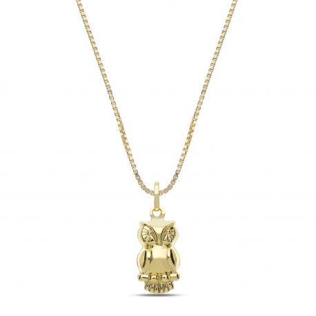 Colier de aur galben 18k cu Owl