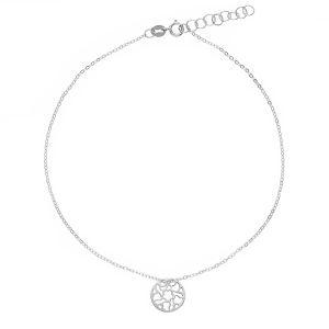 Women's anklet in 18k White...