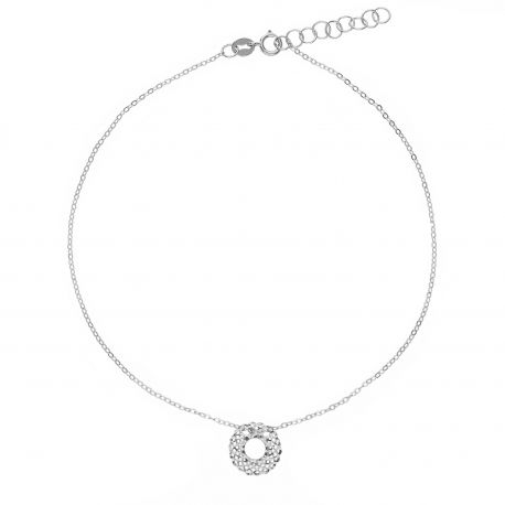 Women's anklet in 18k White Gold