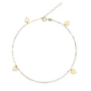 Yellow Gold 18k anklet with...