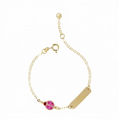 Pulseira de ouro amarelo 18k com Coccinella