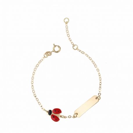 Bracciale in Oro Giallo 18k con Coccinella