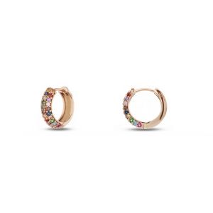 Boucles d'oreilles rose 18k...