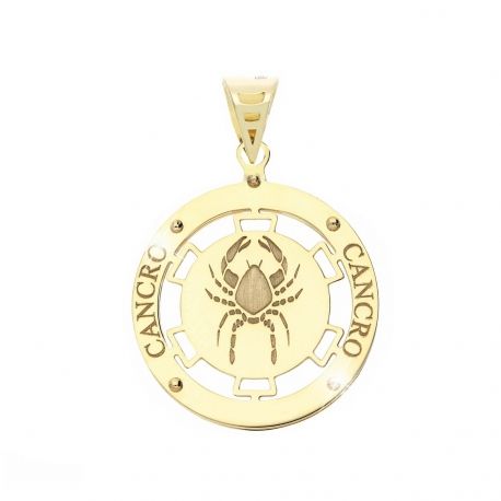 Pendente Segno Zodiacale Cancro in Oro Giallo 18k