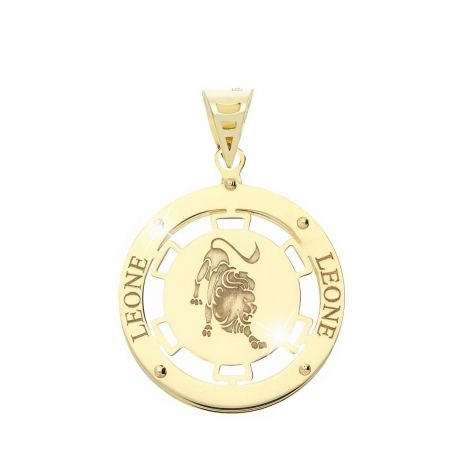 Pendente Segno Zodiacale Leone in Oro Giallo 18k