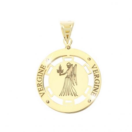 Pendant Zodiac Sign Virgin em ouro amarelo 18k