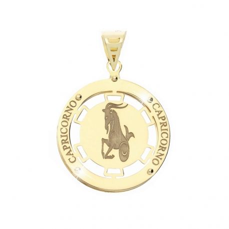 Pingente Signo do Zodíaco Capricórnio em Ouro Amarelo 18k