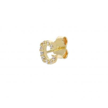 Brinco Mono em Ouro Amarelo 18k Letra C