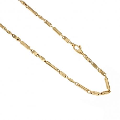 Corrente em ouro amarelo 18 Kt 750/1000 com elos alternados