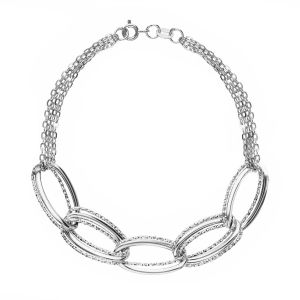 18k White Gold Chain karkötő