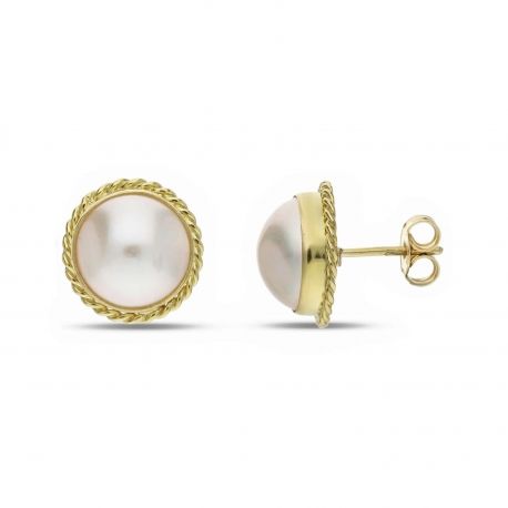 Boucles d'oreilles avec or jaune 18k