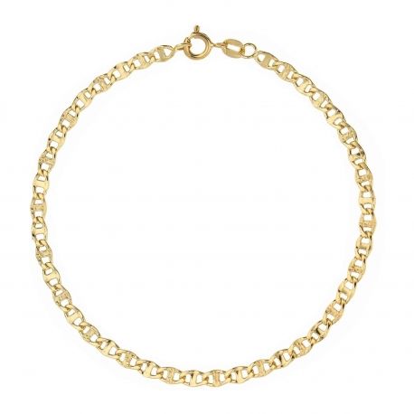 18k geelgouden kruiskettingarmband