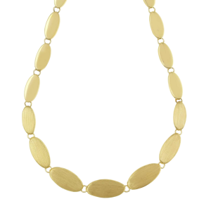 Yellow Gold Oval Necklace...