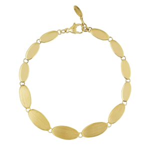 Yellow Gold Oval Bracelet...