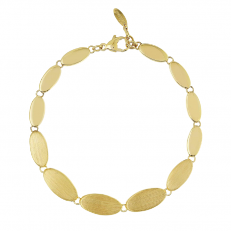 Yellow Gold Oval Bracelet 18 Carats