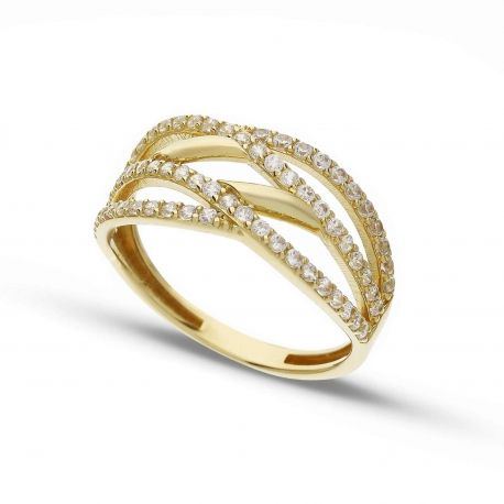 Anneau en or jaune 18k