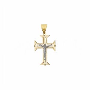 Yellow Gold and White Cross...