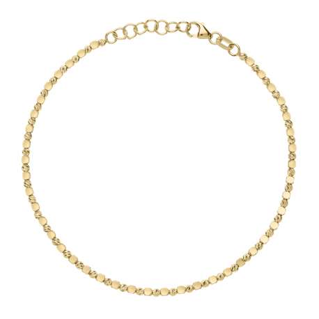 Armband van 18K goud met bollen en kubussen