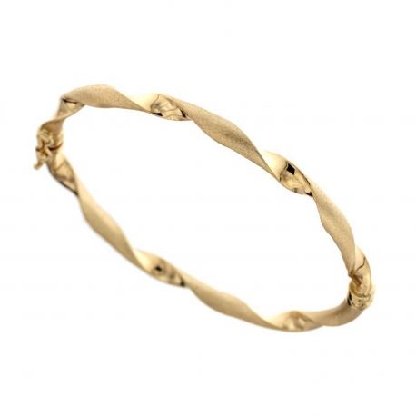 Bracciale Torchon Rigido in Oro Giallo 18k