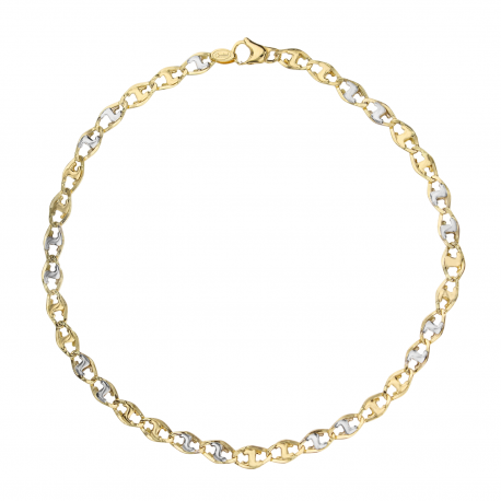 Pulseira Micro ouro amarelo e branco 18k