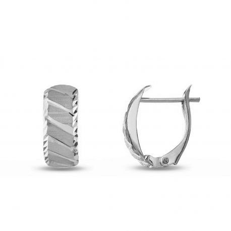 Lobo earrings in 18k white gold