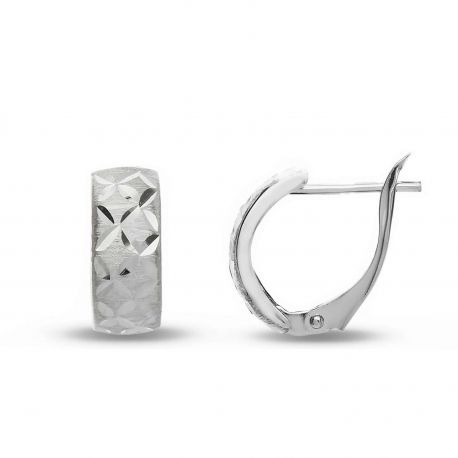 Lobo earrings in 18k white gold