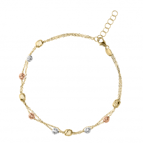 18k Gold Chain Double Bracelet