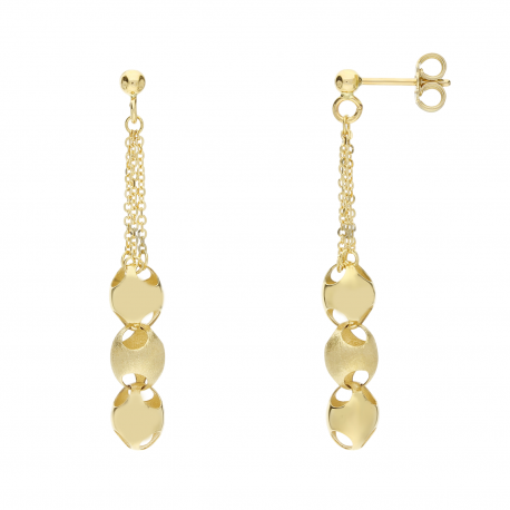 Boucles d'oreilles en or jaune 18k