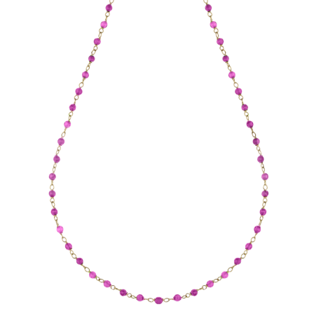 Catenine with Spinelli Fucsia in Yellow Gold 18k