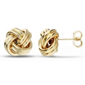 Fülbevaló sárga Gold knot 18k