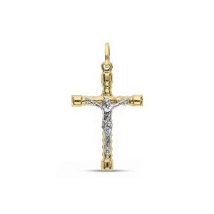 Yellow Gold and White Cross...