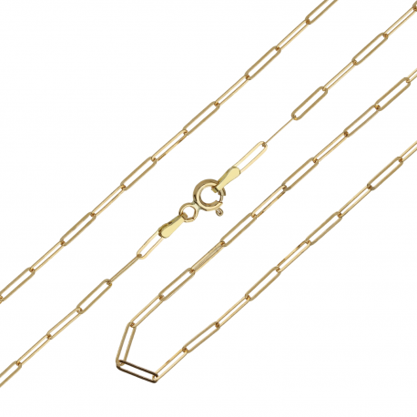 Yellow Gold Oval Knife Chain 18 Carats